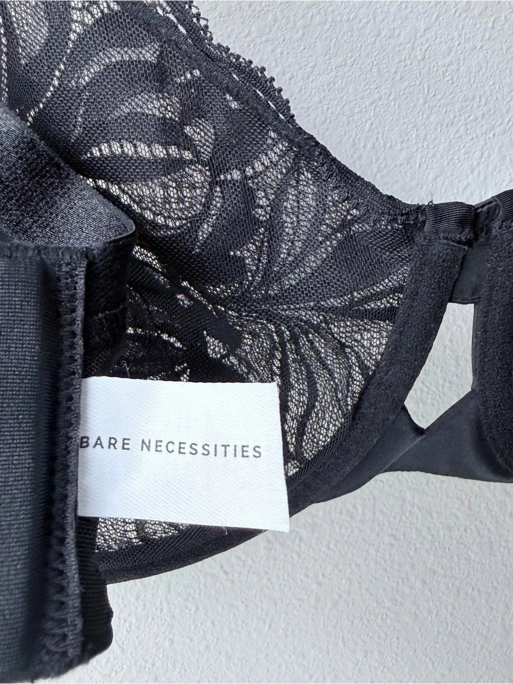 Bare Necessities Black Lace Underwire Support Bra